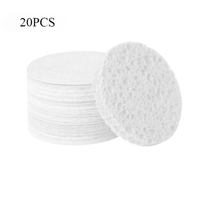 50/20PCSNatural Wood Pulp Sponge for Facial Washing, Foam Sponge for Facial Washing, Cosmetic Sponge for Facial Cleansing