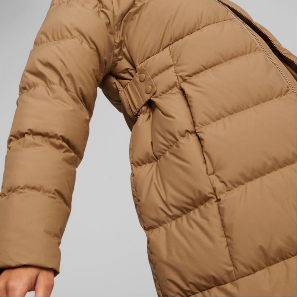 Puma Solid Color Casual Long Hooded Down Jacket Women Outerwear Deep-Camel 678331-85