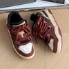 Sofa & Cat / Guochao Dreadlocks Wine Red Unisex Casual Low-Top Sneakers
