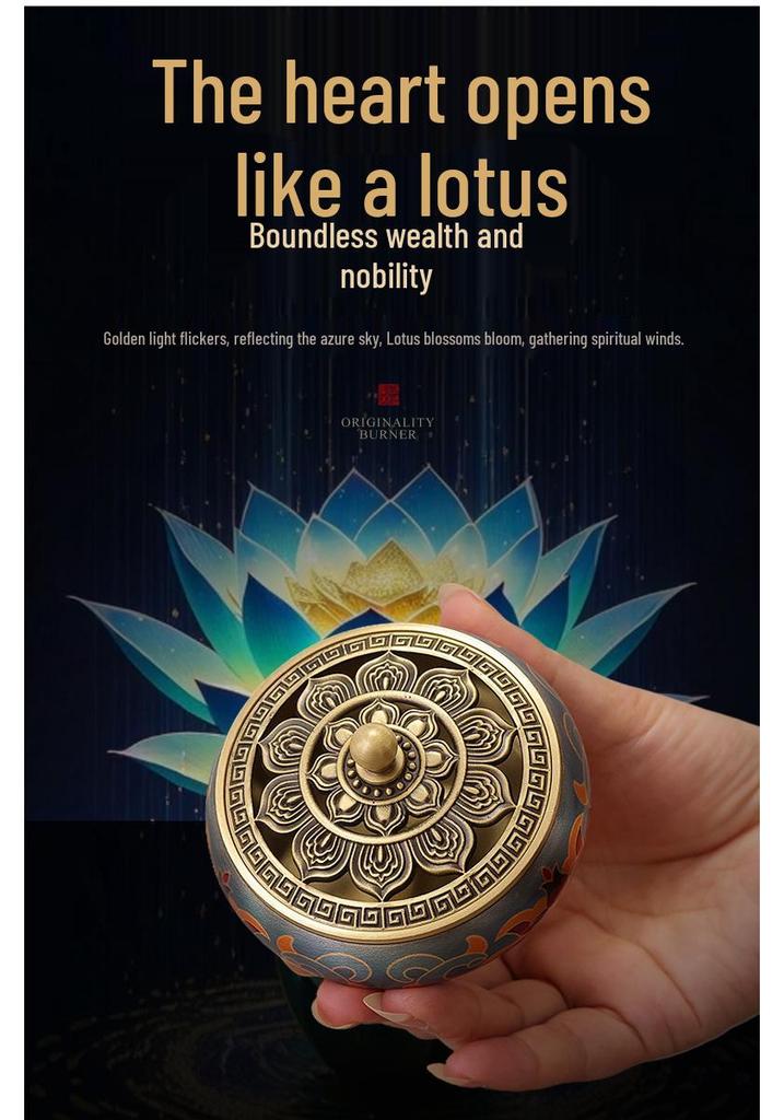 Pure Copper Incense Burner: Indoor Household Use for Agarwood & Sandalwood Fumigation, Includes Tray and Incense Seal.