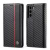 Kohlefaser-kompatible Schutzhülle für Samsung S25 S24 plus S23 ultra S21 FE Handy Lederhülle