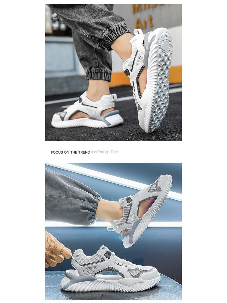 Frühlingsmodische Mesh-Freizeit-Laufschuhe - Atmungsaktiv, Hohlraumdesign, Schnür-Flats für Teenager