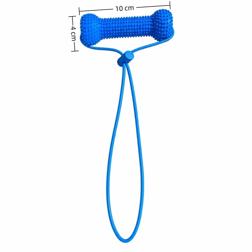 Quick Brushing Dual-Action Canine Dental Prop Blue Dog Toothbrushing Toy  for Medium Small Dogs
