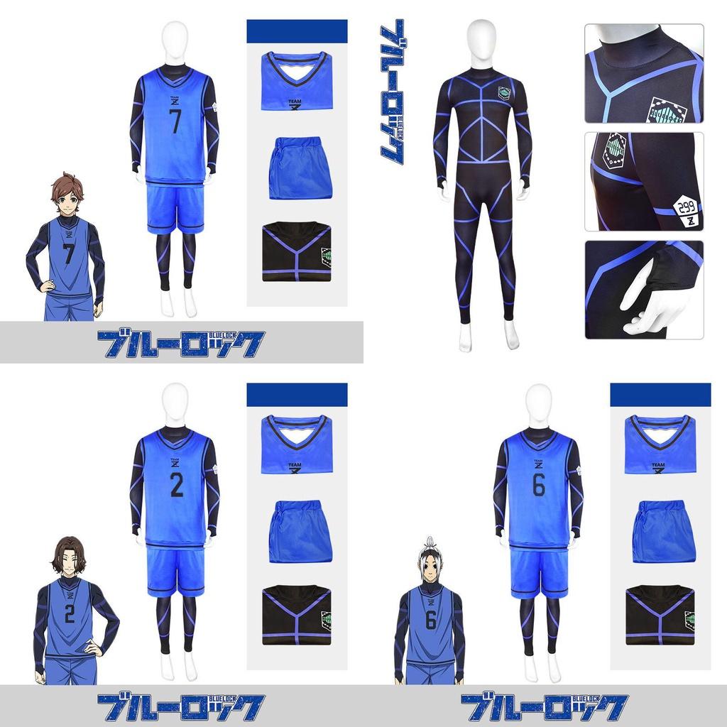 Blue Lock Cosplay Isagi Yoichi Rensuke No.1 Jersey Set Voor Anime Fans