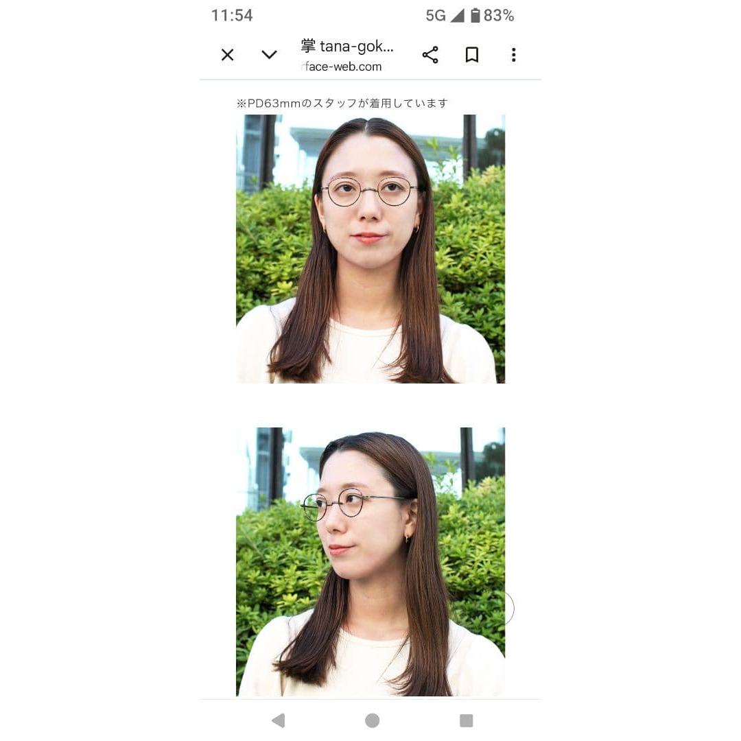 Used POKERFACE x palm Ilsan glasses Kaneko glasses Regular price 36,300 yen