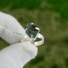 Natural Aquamarine Gemstone Statement Blue Ring Size 6.75 925 Sterling Silver