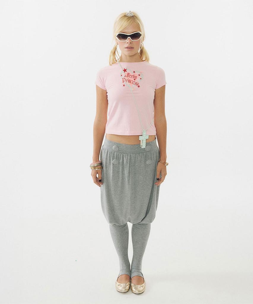 SCULPTOR Baggy Leggings Pants Melange Gray