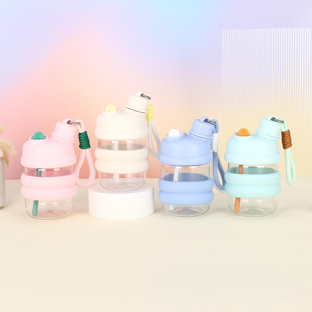 Water bottle summer new simple high value suspender water cup male and female students portable accompanying cup outdoor plastic cup