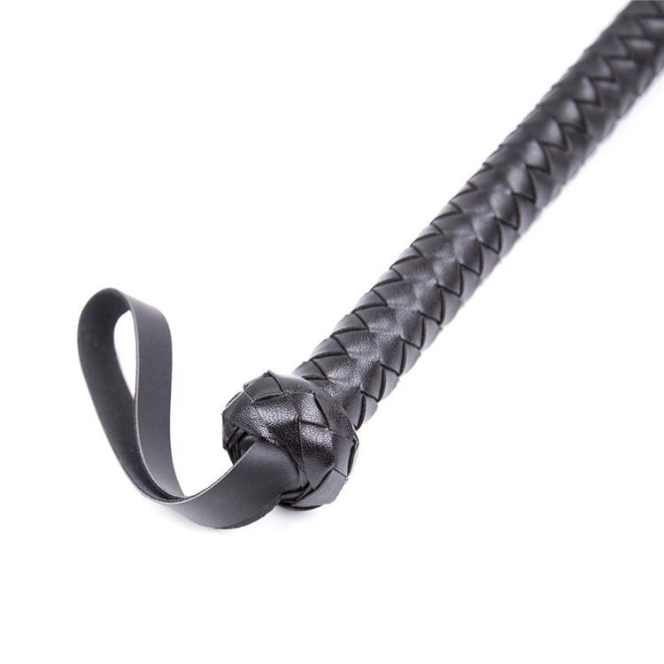 Heart-Shaped Black Leather Whip: Adult SM Training Tool for Women