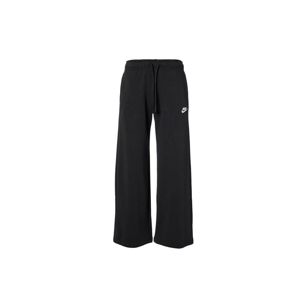 Nike High-Waist Drawstring Casual Pants with Solid Color Logo Women Bottoms Black FB2728-010