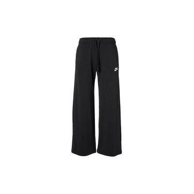 High-Waist Drawstring Casual Pants with Solid Color Logo Women Bottoms Black FB2728-010