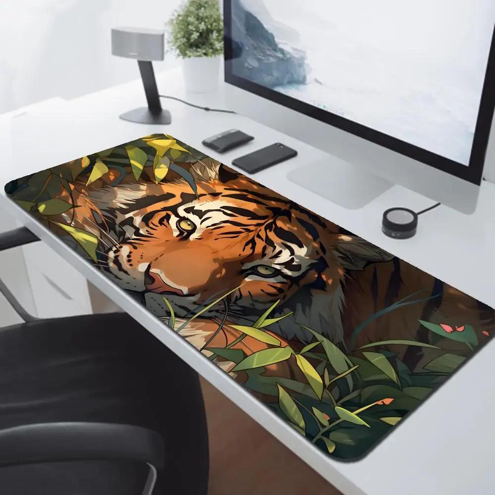 Tiger Mousepad Nonslip HD Print Large Size xmm Desk Mat Keyboard Pad Rubber Carpet Computer Rug Gamer Mousepads For PC