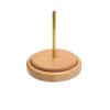 Wooden Yarn Winder Stand, Rustic Round Battery-Free Spool Holder for Knitting, Crochet, Crafts, Art Supplies, Light Brown