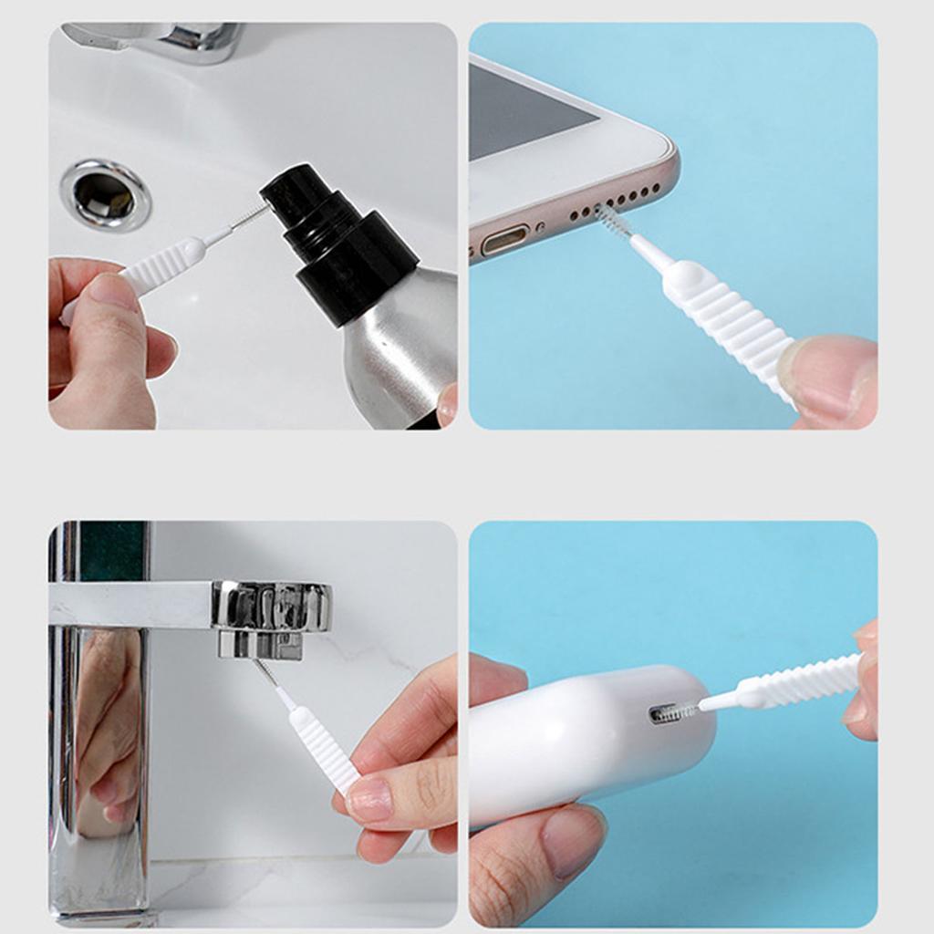 Shower Head Brush Prevent Clogging Slip Proof Multifunctional Showerhead Cleaning Brush for Small