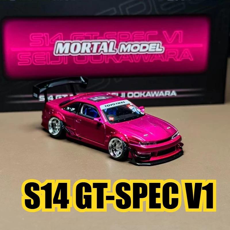 

Mortal 1/64 S14 GT-SPEC V1 V2 GTR ER34 URAS 2026 HEC Alloy Car Static Diecast Vehicles Collection Model Car Toy