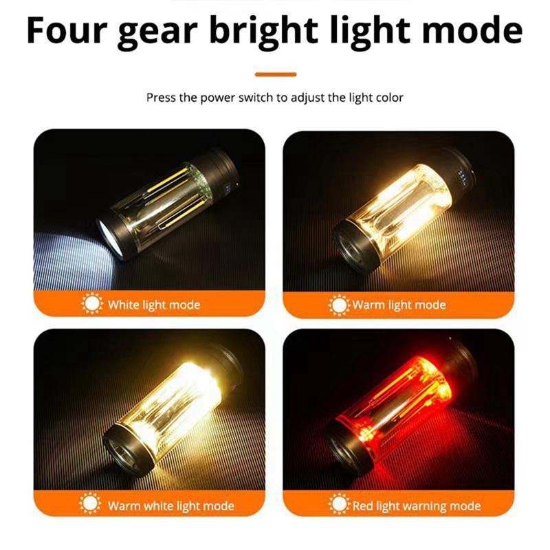 Multi-Function Camping Light Outdoor Portable Lighting Rechargeable Lamp Powerful Flashlight Tent Equipment Supplies