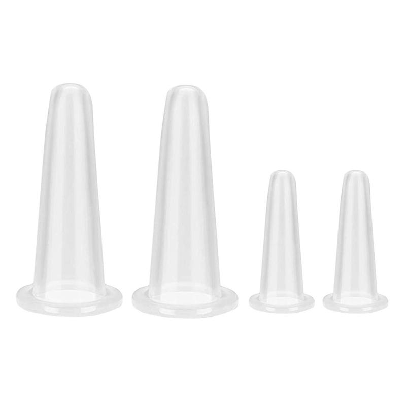 Silicone Vacuum Cupping Massage Jars Anti Cellulite Facial Suction Cups Lift Skin Scraping Guasha Anti Wrinkle Neck Face Massage