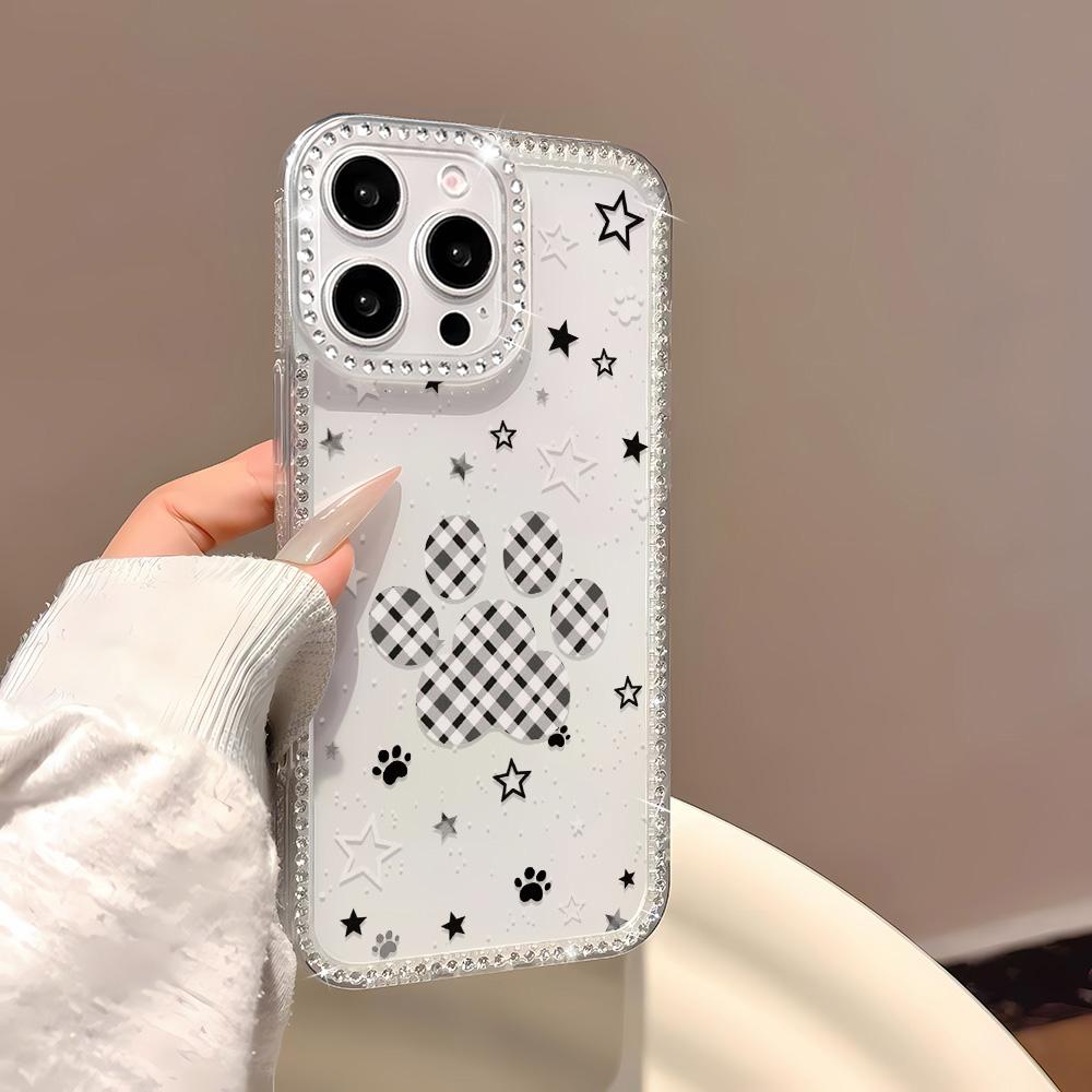 Bracelet Chain Phone Case For iPhone 17 16 15 13 14 for 17Air 17 12 14 16 Pro 17 14 16 Pro Max Sparking Diamond Cute Pattern Hard Cover With Lanyard