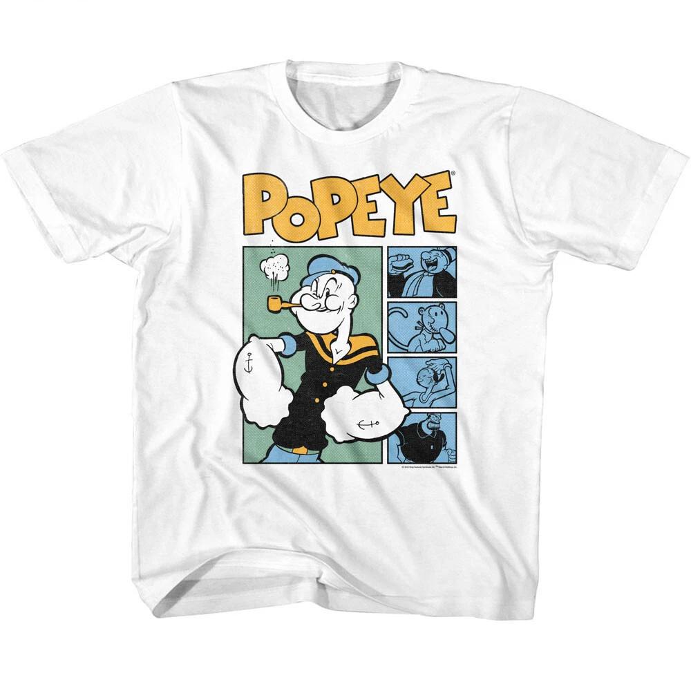 Popeye The Sailor Man Olive Oyl Whimpy Bluto Eugene Boxes Youth T Shirt 4XL