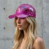 Transparent Water-Splashing Festival Hats Adjustable Brim Baseball Cap  Sun Protection
