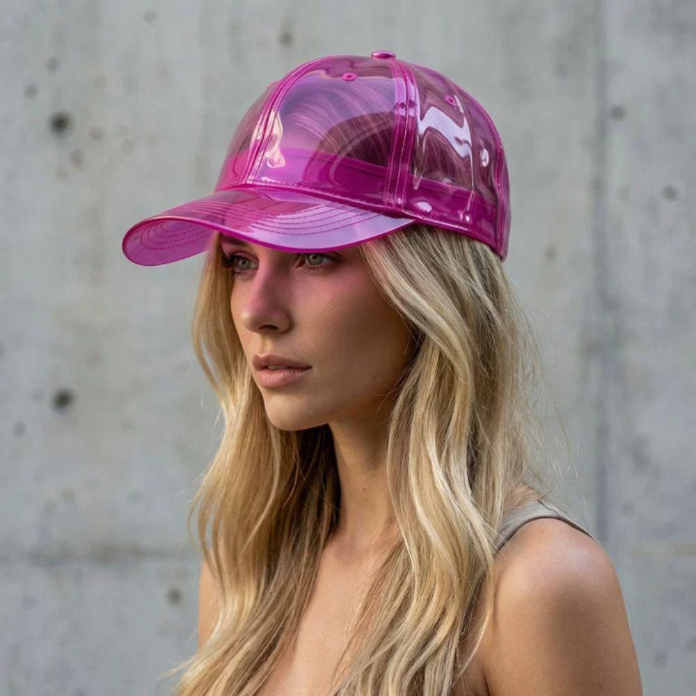 Transparent Water-Splashing Festival Hats Adjustable Brim Baseball Cap  Sun Protection