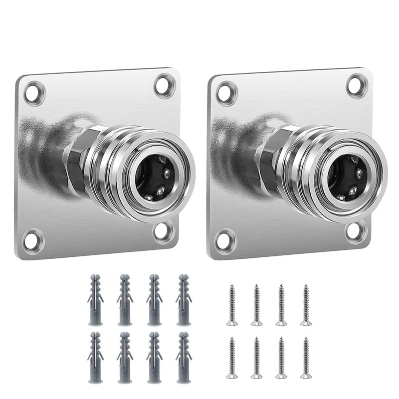 ABWR-Pressure Washer Foam Cannon Holder, 1/4Inch Quick Connect Automatic Foam Cannon Mount, Stainless Steel Pressure Durable 2PC