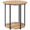 Side Table Set with Shelf 2 Pcs Brown