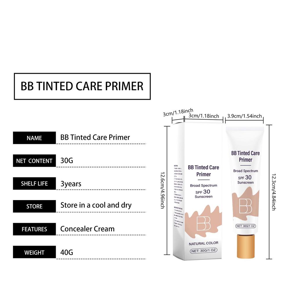Crema BB Solare Protezione Scottature Solari Lenisce Rossori Equilibra Olio Lucentezza Copre Imperfezioni Viso Migliora la Barriera Cutanea Correttore Portatile