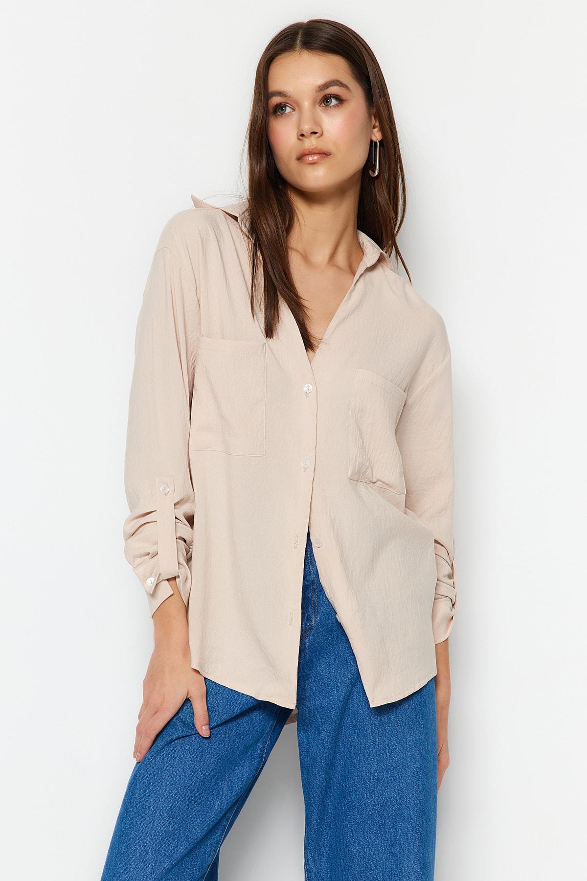 

Рубашка - Бежевая - Классический крой