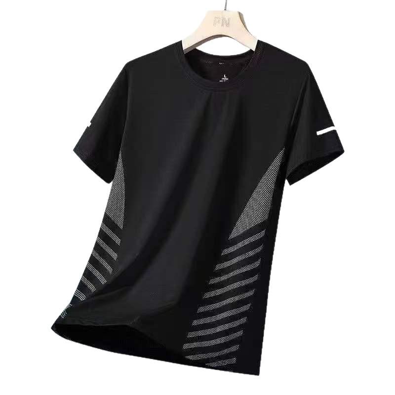 Men's Plus Size Quick-Dry Summer T-Shirt with Ice Feel - Trendy Loose Fit Short Sleeve