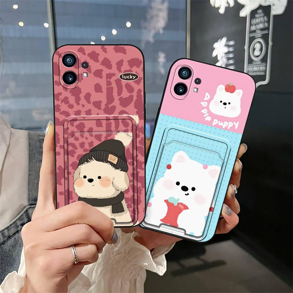 Full wrap Cartoon Phone Case For Nothing Phone1 Anti-knock Graffiti Back Cover Card bag Silicone TPU Cute protective