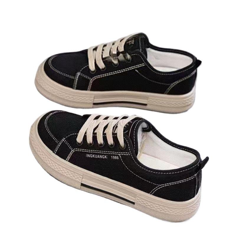 New Low-top Breathable Canvas Shoes Men's Trend Retro Lace-up Trend Board Shoes Casual Versatile Board Shoes