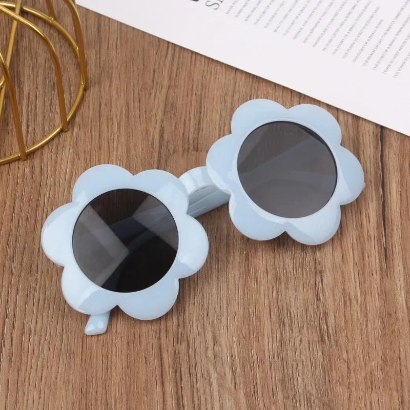 Children'S Flower Sunglasses Glasses Boys Girls Personality Beach Eyewear Anti-Uv Sun Glasses Sun Shades Tide Kids