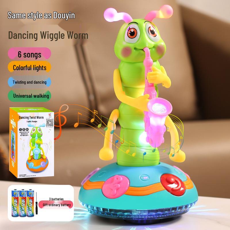 Electric Dancing Crawling Toy: Musical Twisty Worm Caterpillar with Lights for Kids