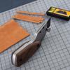 1Pcs Nat Handmade DIY Cutting Knife Sharp Blade Stainless Steel Leather Cutting Tools Walnut Handle Advanced Leather Making Tool