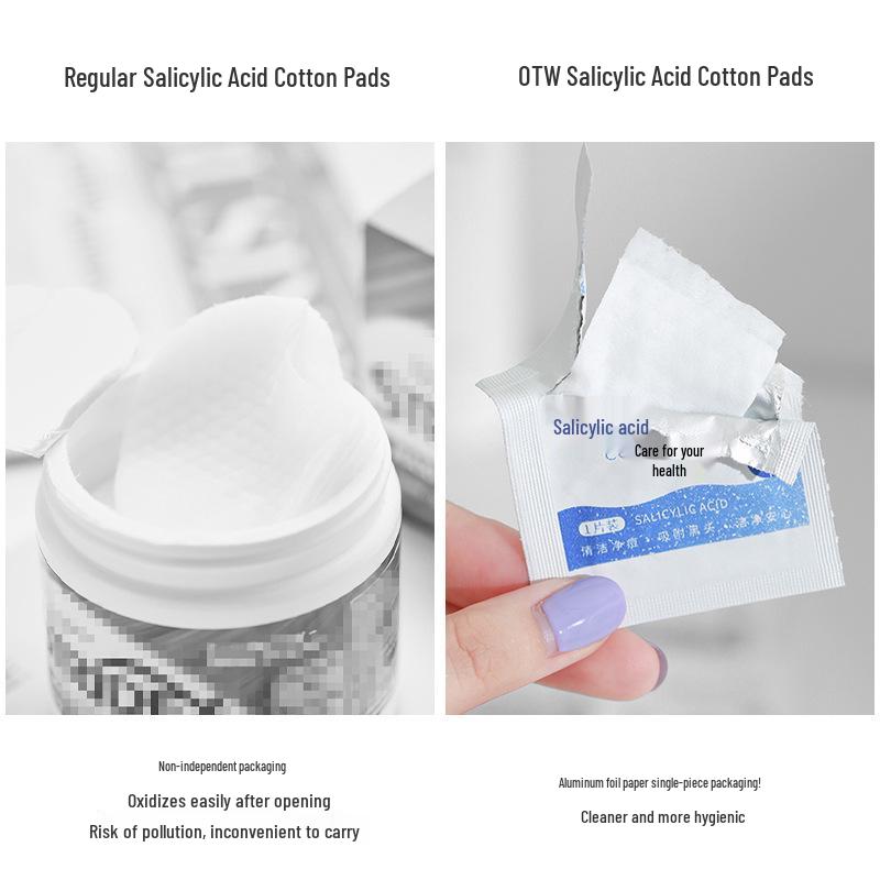 OTW Salicylic Acid Pads: Fade Acne Scars, Hydrate, Remove Blackheads & Closed Comedones - 50 Sheets