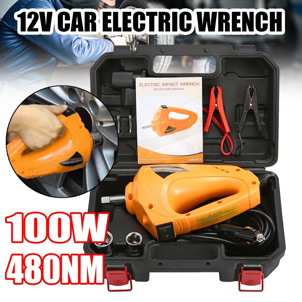 100W Electric Impact Wrench Kit Car Air Pneumatic Impact Wrench Tire Repair Tool 25x9x13.5cm
