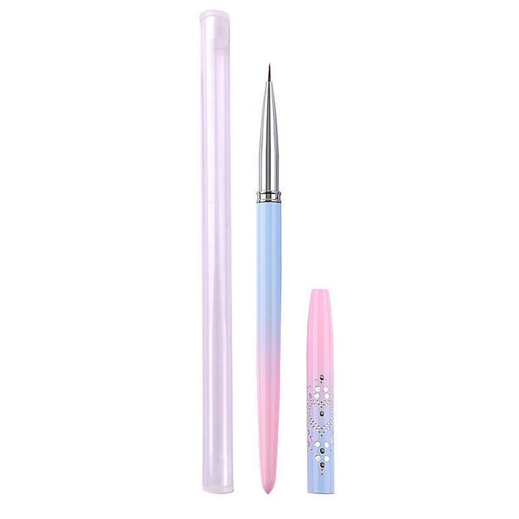 Nail Art Pen Nylon Brush Long Skidproof Nails Brushes Comfortable Lightweight Manicure Tools Wire Gift Friend DIY
