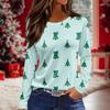 Women's Daily Casual Long-sleeved Printed O-neck Top