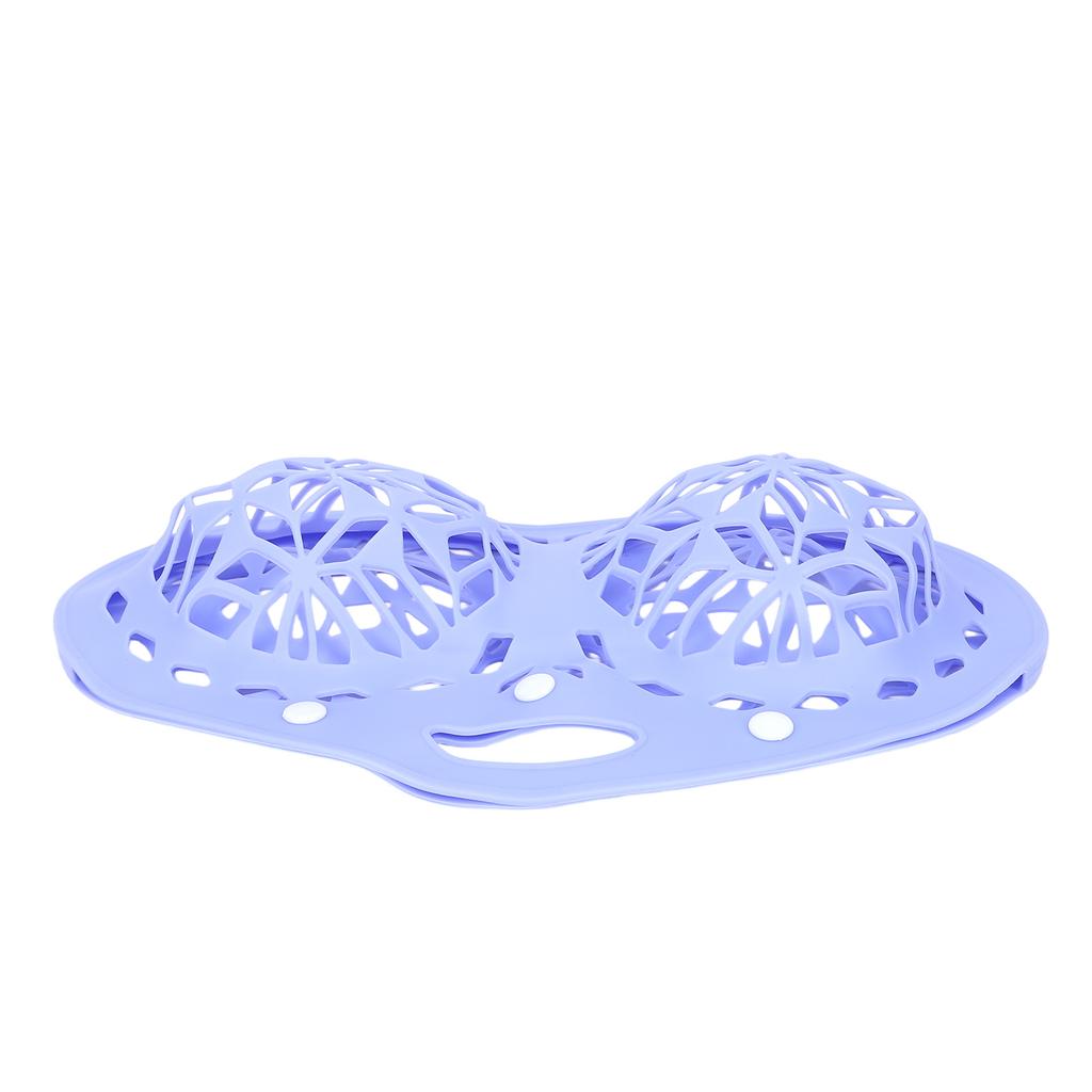 Silicone Bra Wash Bag Laundry Bag with Button Closure and Hanging Loop for Washing Machine Purple