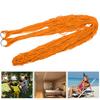 Comfortable Double Swing Hanging Bed Nylon Mesh Hammock for Outdoor Camping(orange)