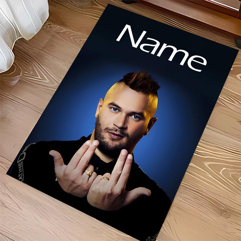 Custom Personalization Jul Rapper Print Area Rug - Soft, Washable Non-Slip Indoor Mat,Living Room,Home&Office Decorative Rug