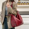 Women's Multifunctional Shoulder Bag Commuter Business Backpack Solid Color Crossbody Bag