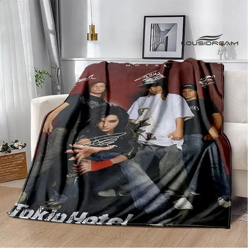 Rock band Tokio Hotel Printed blankets Picnic blanket Flange Warm blanket Home travel blankets bed linings birthday gift