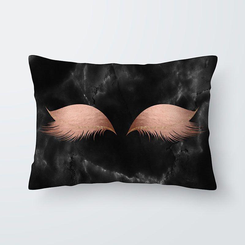 Elegantly Designed Eyelash Pattern Pillow Cover For Stylish Sofa And Seat