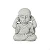 Cute Monk Figurine Buddha Ornaments Sitting Kung Fu Garden, Decorative Delicate Doll Meditating