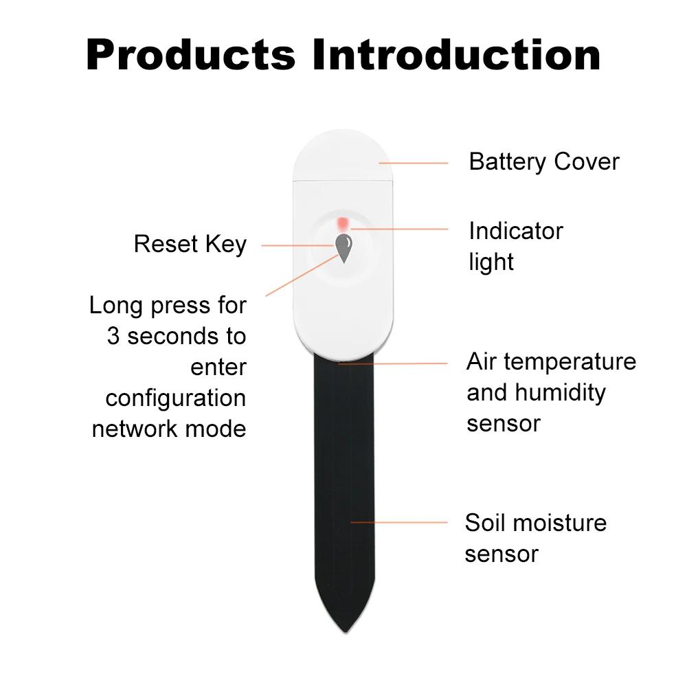 Tuya Smart Zigbee Soil Moisture Sensor Temperature Humidity Soil Tester Moisture Real Time Monitor Support Z2M in Home Assistant