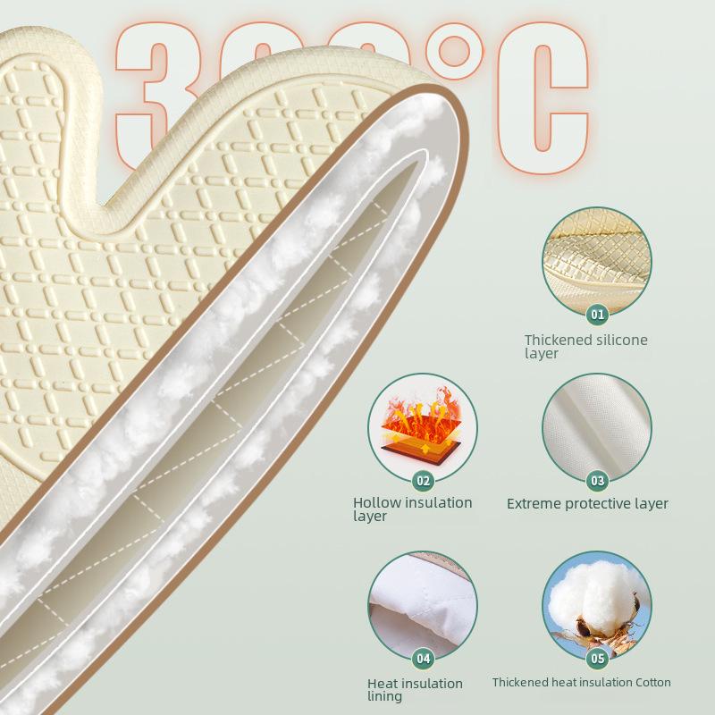 Cute Silicone Heat-Resistant Oven Mitts