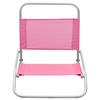 VidaXL Chaises de plage pliables, 2 pcs Rose Tissu