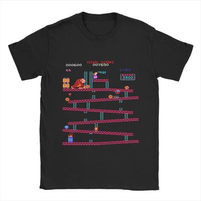 Casual T-Shirt Summer Fun Donkey Kong  Fashion T Shirts  Pure Cotton Tshirt for Men's Y2K Retro Design Short Sleeve Top Tees